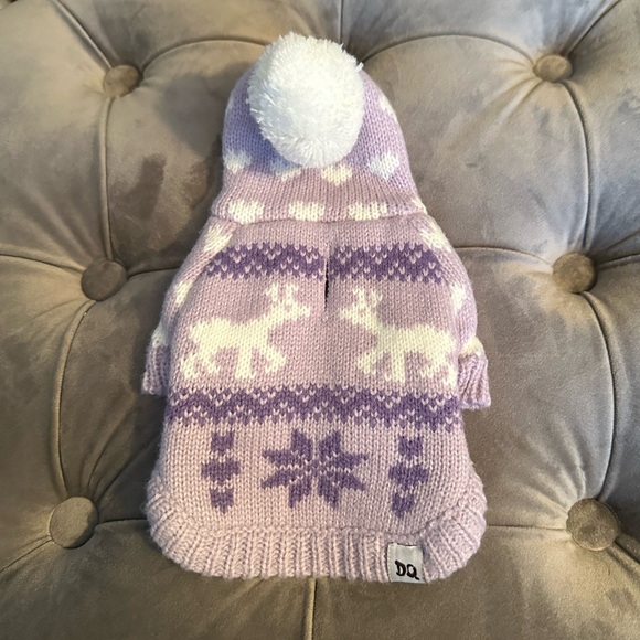 XXS Teacup Dog Sweater - Nordic Purple - Picture 1 of 5